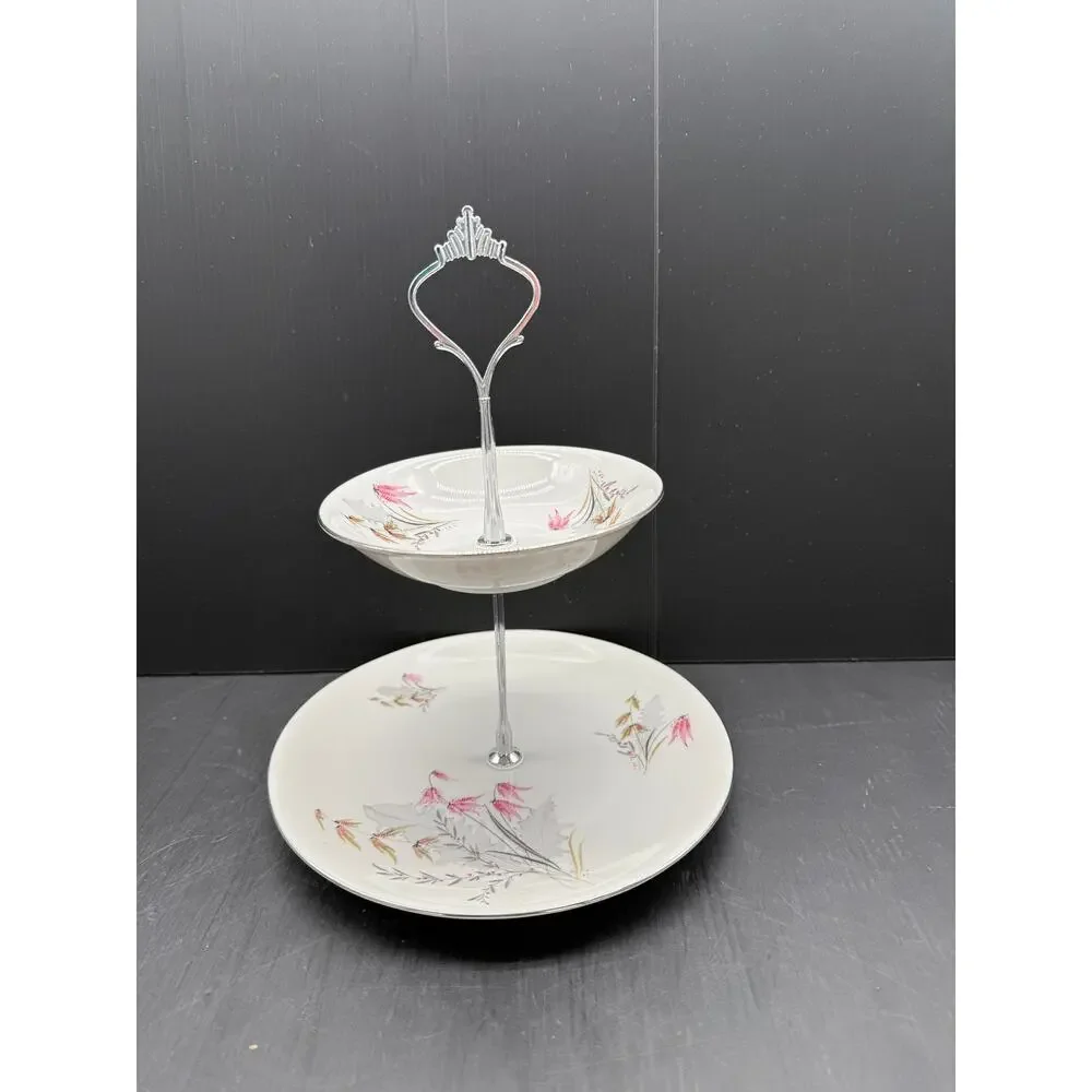 Handmade Vintage Trinket Dish with Vintage Dessert Plate and Bowl